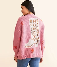Western Oversized Cardigan Sweater