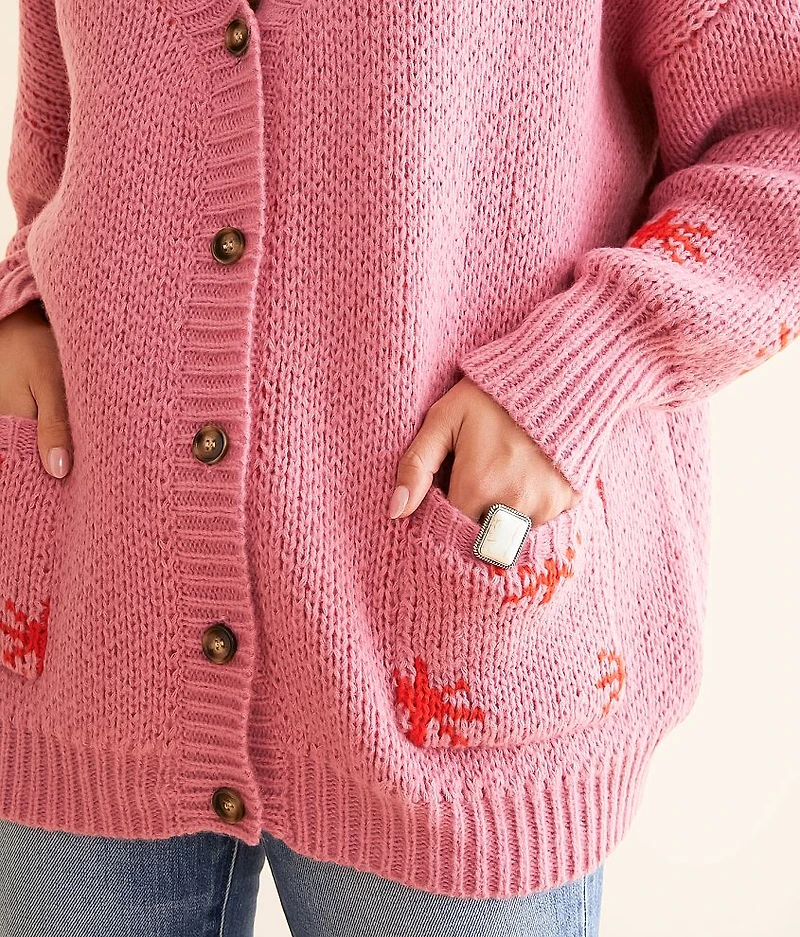 Western Oversized Cardigan Sweater
