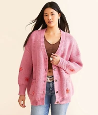 Western Oversized Cardigan Sweater
