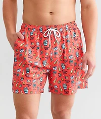 Tropical Cooler Stretch Swim Trunks