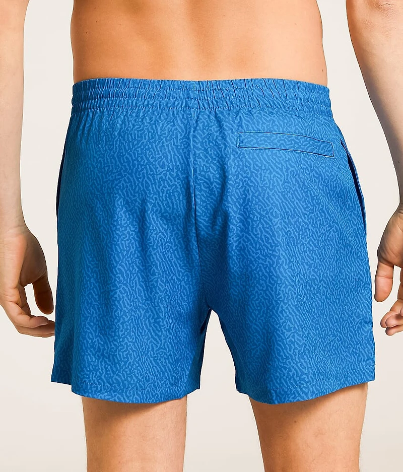 Tonal Print Stretch Swim Trunks