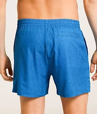 Tonal Print Stretch Swim Trunks