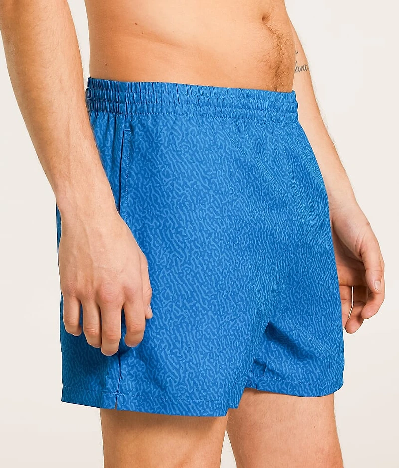 Tonal Print Stretch Swim Trunks