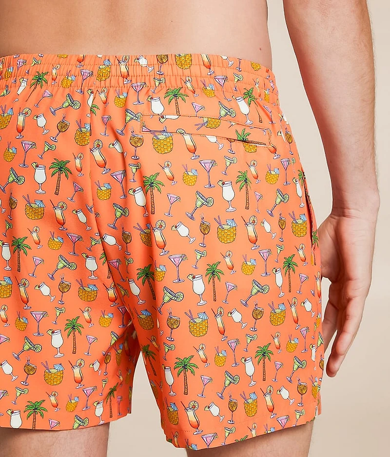 Mixed Drinks Stretch Swim Trunks