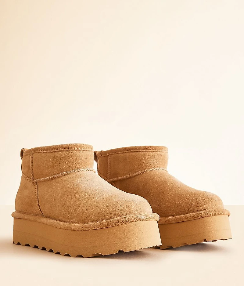 Retro Shorty Platform Leather Ankle Boot