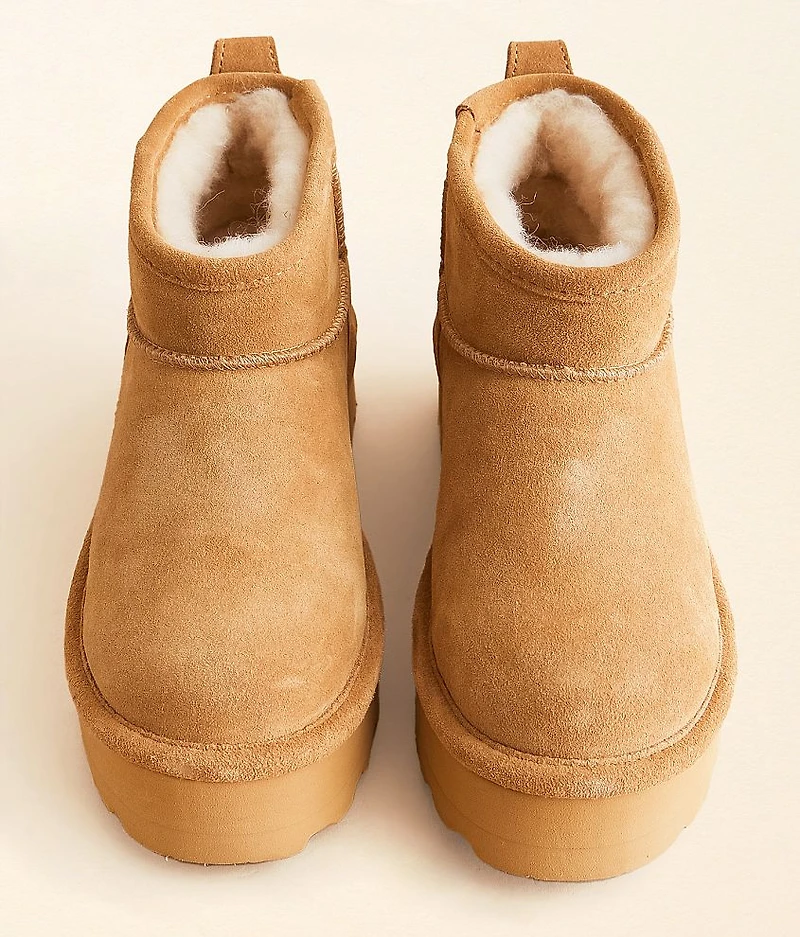 Retro Shorty Platform Leather Ankle Boot