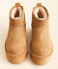Retro Shorty Platform Leather Ankle Boot