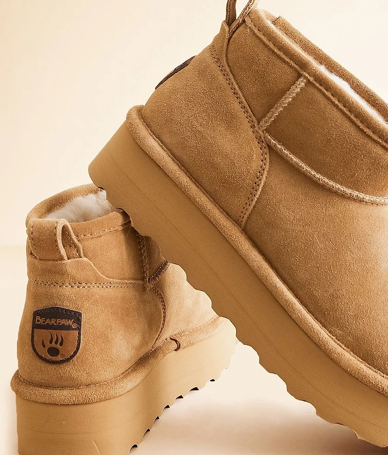 Retro Shorty Platform Leather Ankle Boot