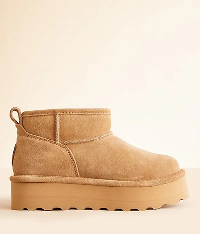 Retro Shorty Platform Leather Ankle Boot