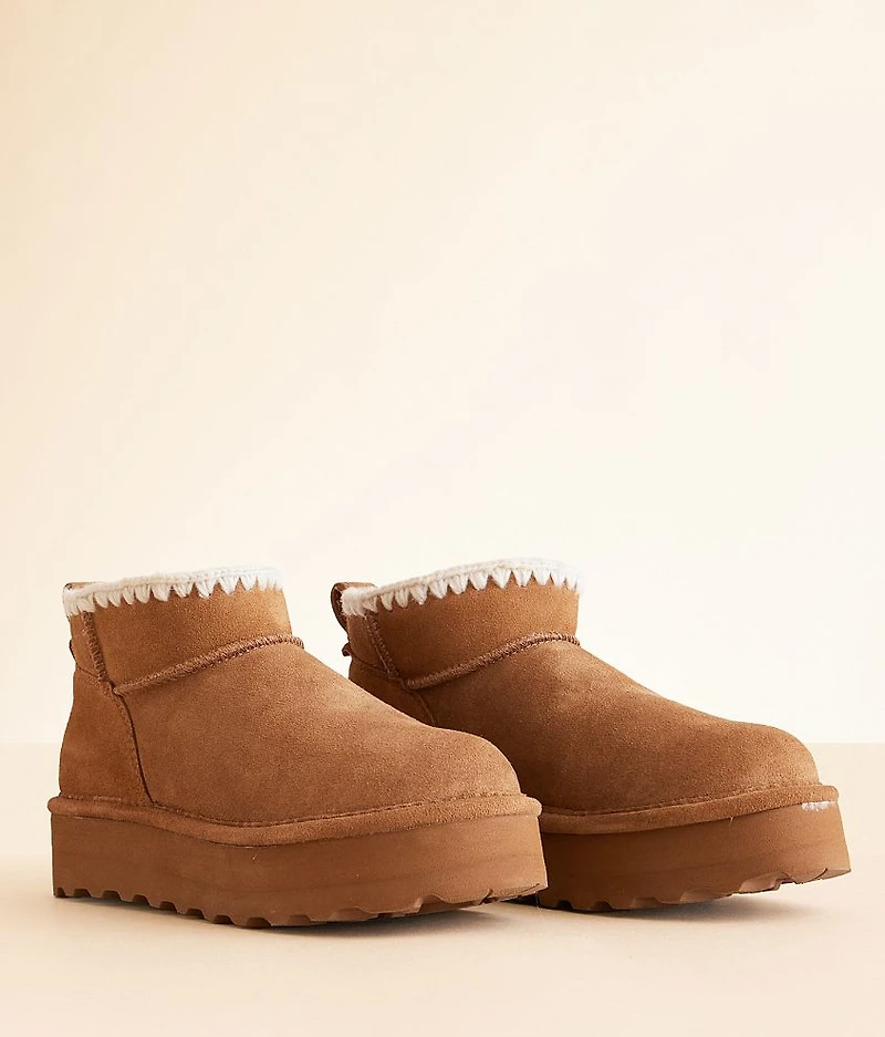Retro Shorty Platform Leather Ankle Boot
