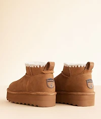 Retro Shorty Platform Leather Ankle Boot