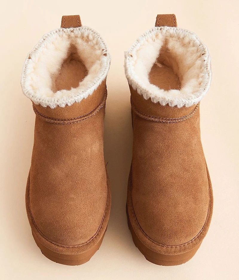 Retro Shorty Platform Leather Ankle Boot