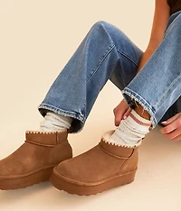 Retro Shorty Platform Leather Ankle Boot