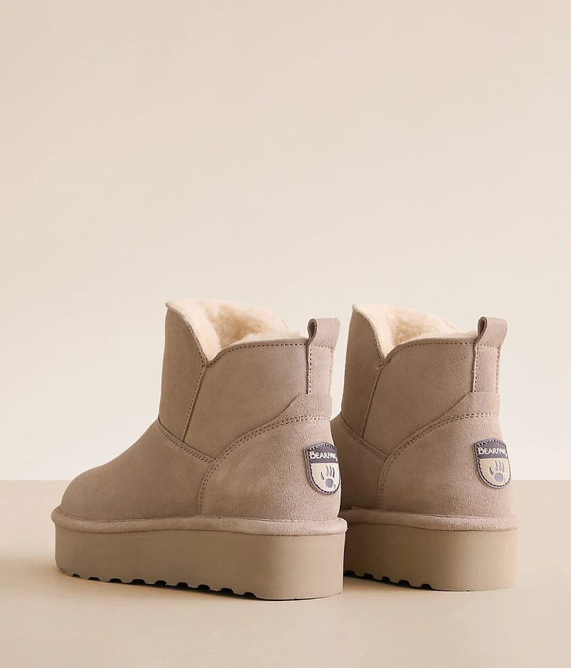 Retro Daisty Platform Leather Ankle Boot