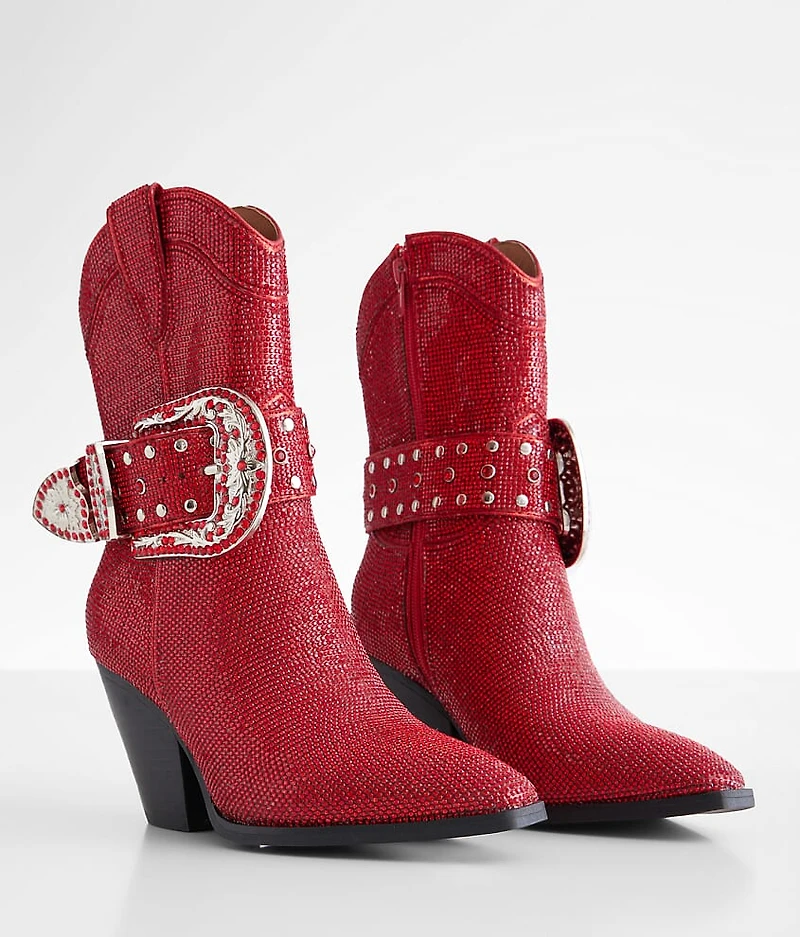 Antonia Rhinestone Western Ankle Boot