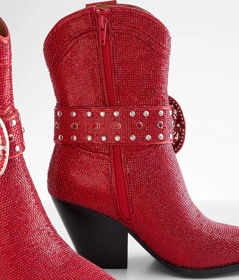 Antonia Rhinestone Western Ankle Boot