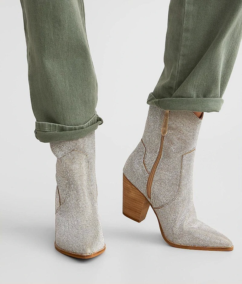 Autumn Western Glitz Ankle Boot