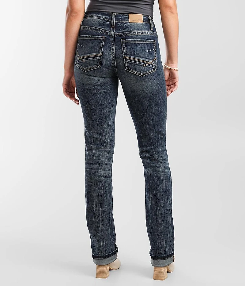 Stella Mid-Rise Straight Stretch Cuffed Jean