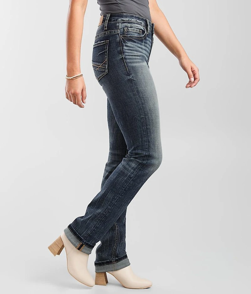 Stella Mid-Rise Straight Stretch Cuffed Jean