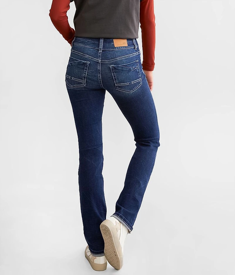 Stella Mid-Rise Straight Stretch Cuffed Jean
