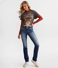 Stella Mid-Rise Straight Stretch Cuffed Jean