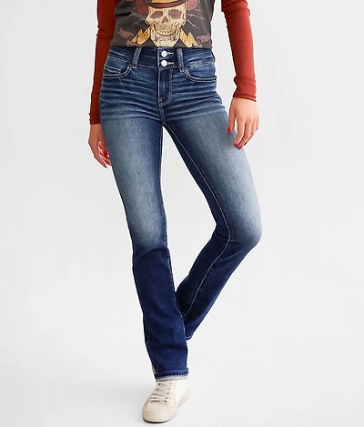 Stella Mid-Rise Straight Stretch Cuffed Jean