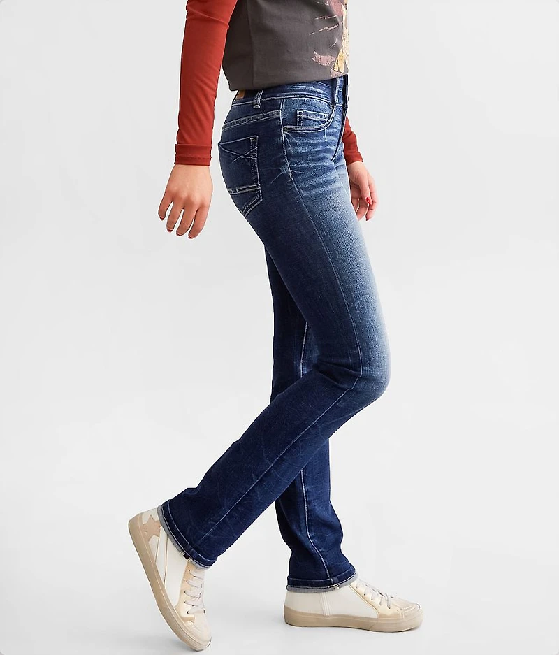 Stella Mid-Rise Straight Stretch Cuffed Jean