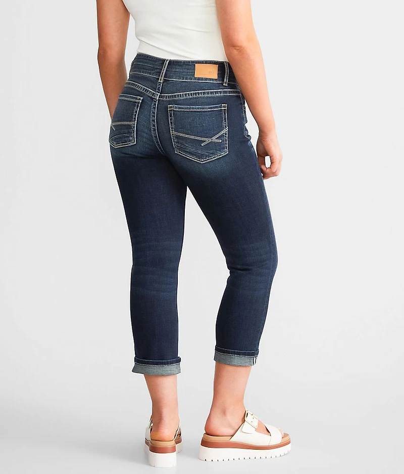 Gabby Cuffed Stretch Capri Jean