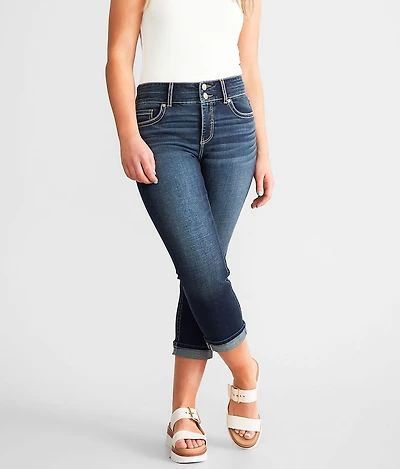 Gabby Cuffed Stretch Capri Jean