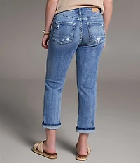 Gabby Cuffed Stretch Capri Jean