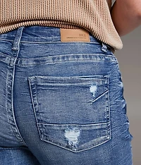 Gabby Cuffed Stretch Capri Jean