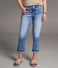 Gabby Cuffed Stretch Capri Jean
