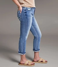Gabby Cuffed Stretch Capri Jean