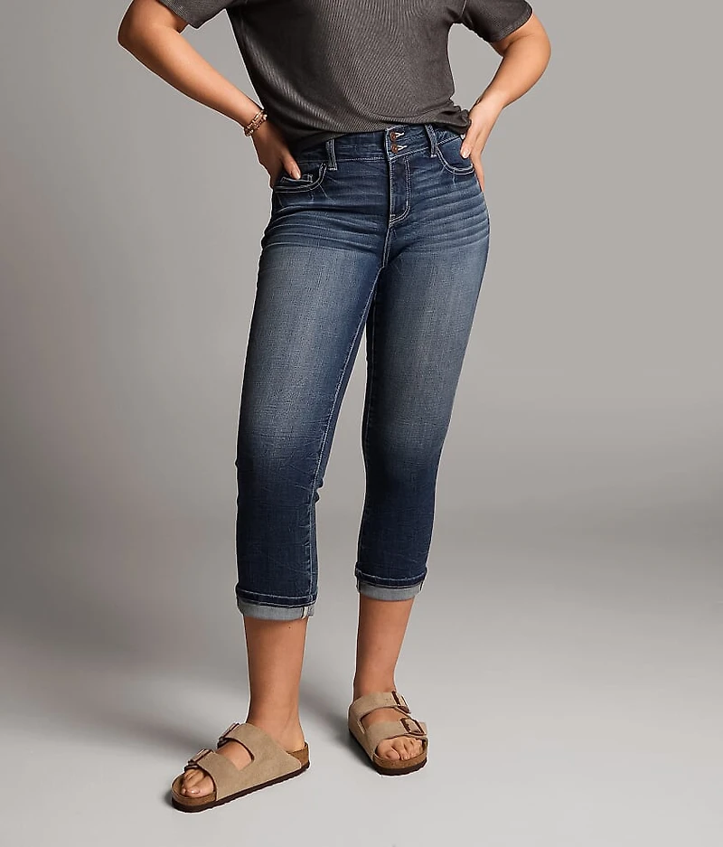 Gabby Cuffed Stretch Capri Jean