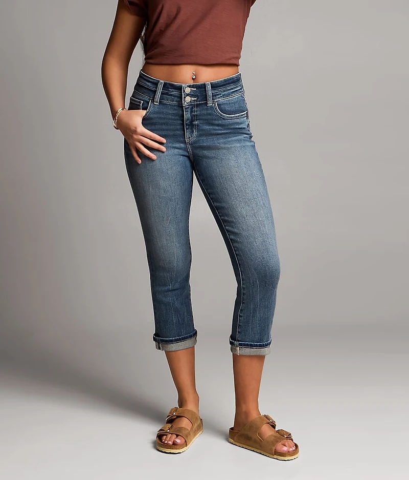 Gabby Cuffed Stretch Capri Jean