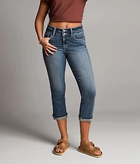 Gabby Cuffed Stretch Capri Jean