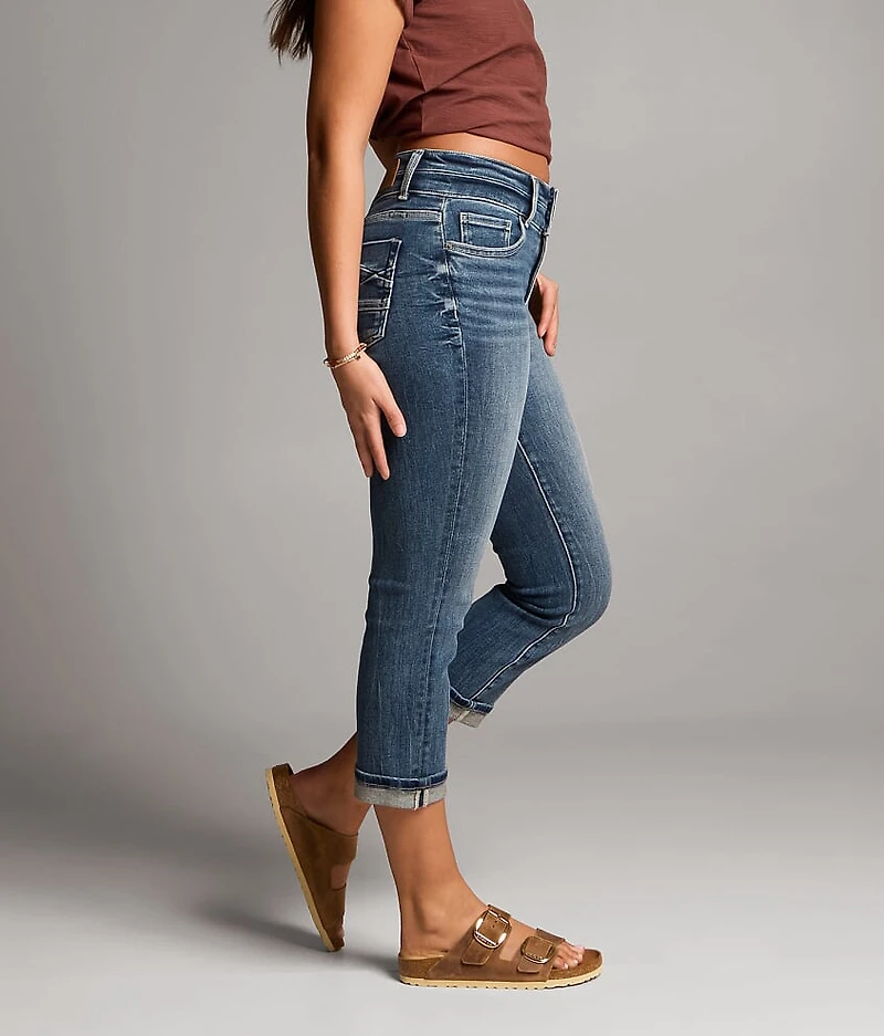 Gabby Cuffed Stretch Capri Jean