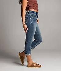 Gabby Cuffed Stretch Capri Jean