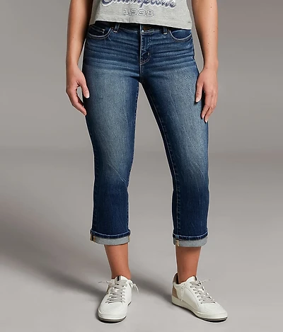 Payton Straight Capri Stretch Cuffed Jean