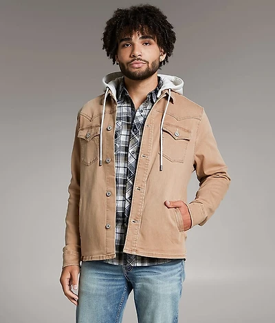BKE Bradley Hooded Denim Jacket
