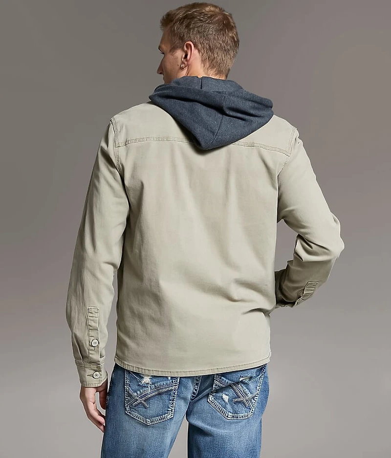 Bradley Hooded Denim Stretch Shacket