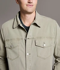 Bradley Hooded Denim Stretch Shacket