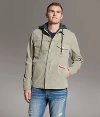 Bradley Hooded Denim Stretch Shacket