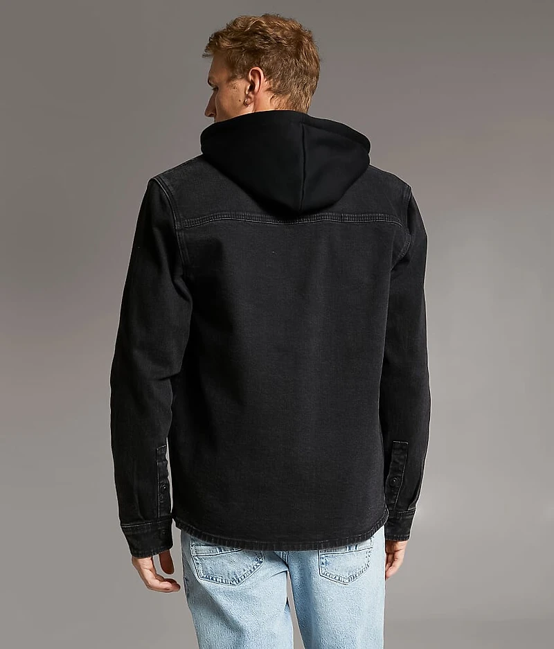 Bradley Hooded Denim Stretch Shacket