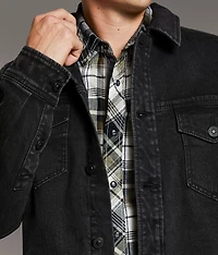 Bradley Hooded Denim Stretch Shacket