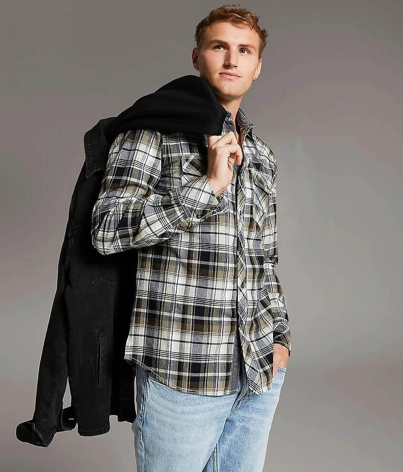 Bradley Hooded Denim Stretch Shacket