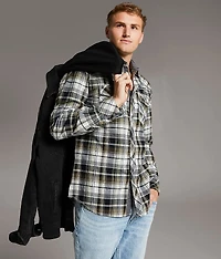 Bradley Hooded Denim Stretch Shacket