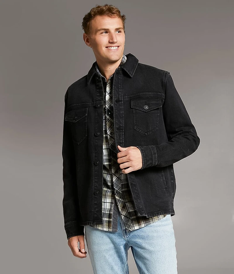 Bradley Hooded Denim Stretch Shacket