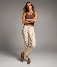 Payton Cropped Straight Stretch Pant