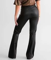 Pull On Flare Pleather Stretch Pant